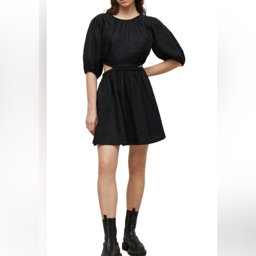 All Saints Black Mini Dress w/ Cutouts